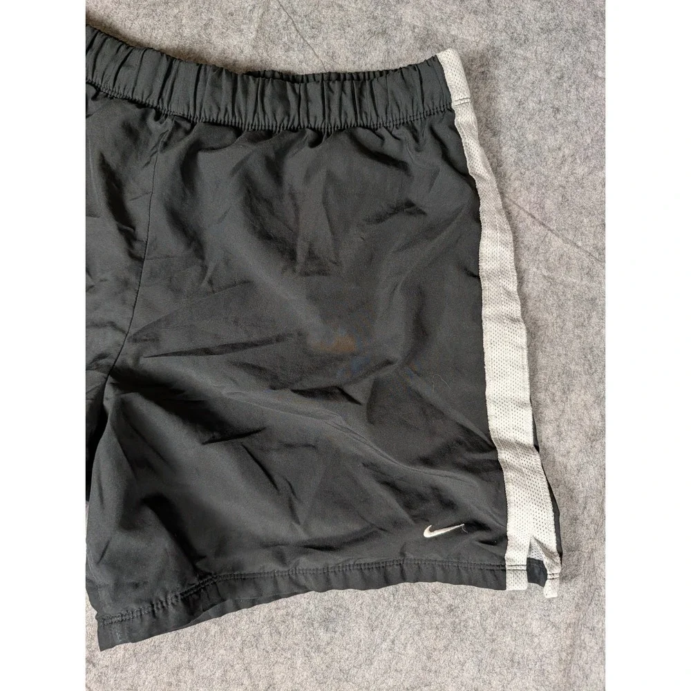 Nike Performance Mens Running Shorts Black Grey Mesh Side Stripe RN56323 L